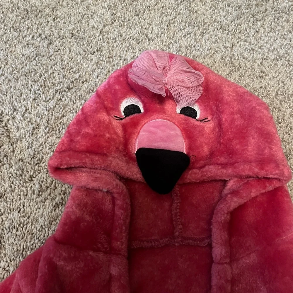 Baby Flamingo Fuzzy Robe - Picture 2 of 3